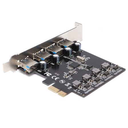 PCIE Express Adapter Superspeed 4 porte PCI‐E til USB 3.0 grafikkort udvidelseskort til stationær pc