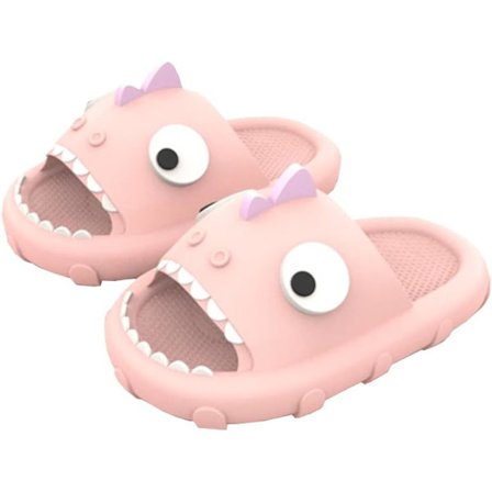 Sødt tegneserie haj sandaler, småbørns glide sandaler, børn sommer slip-on sandaler, skridsikre strand pool vand sko, indendørs udendørs lette 