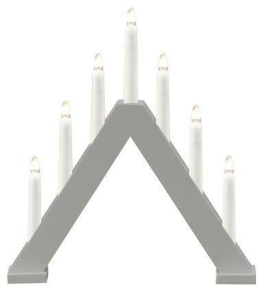 Konstsmide 3930-305 Adventsljusstake 7 ljus Grå, Belysning