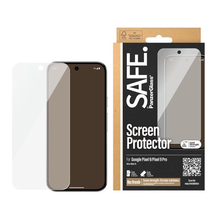 SAFE. by Panzer Google Pixel 9 | Pro Ultra-Wide Fit Screen Protector PanzerGlass - High quality tempered glass screen protector