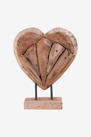 House Nordic - Dekorationhjärta Almada. - Brun - Prydnadssaker - Från Homeroom