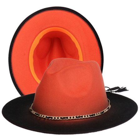 Hatt med bred brätte Bältesspänne Ull Fedora Hatt