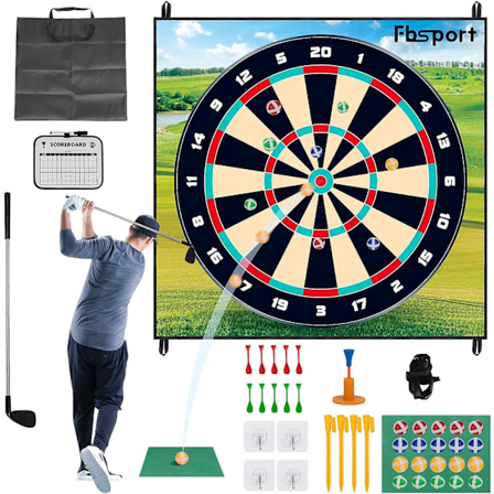 Golf Chipping Game Set, Sticky Golf/Dart Practice Hitting Mats til indendørs og udendørs børn og voksne, 100% ny(180cm)