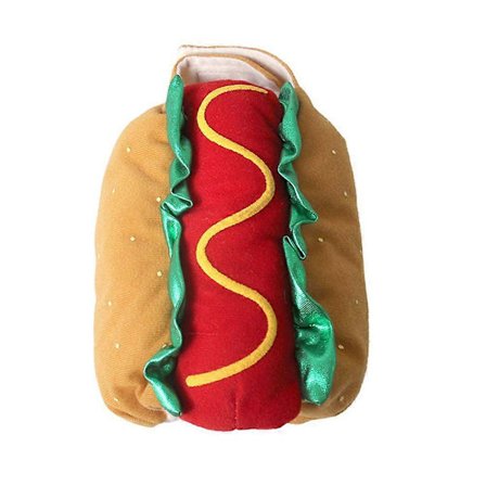 Hauskat lemmikkikoiran kissan vaatteet Halloween-jouluun pukeutumiseen Cosplay Hot Dog - Koko