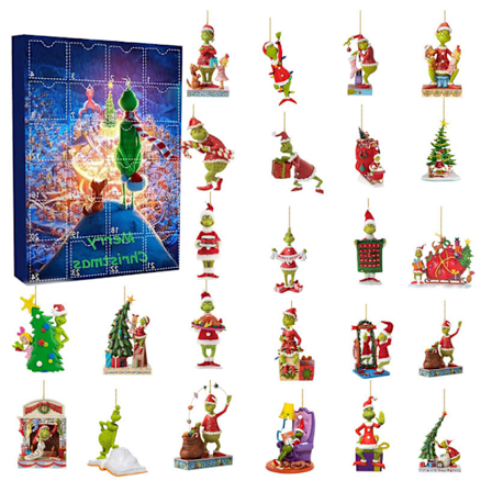 2024 Kreativ Grinch Elk 24 Dagar Nedräkning Överraskning Julgåva Blind Box Style 2