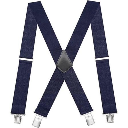 Elastiske seler 5 cm brede, 4 stærke clips X-form, mænd & kvinder