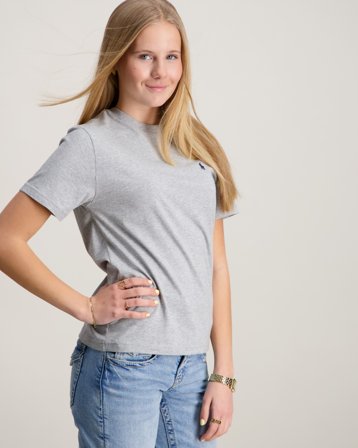 Polo Ralph Lauren Cotton Jersey Crewneck Tee Grijs T-shirts Meisjes - Kids Brand Store