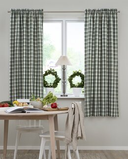 Kanalengde garnfarget rute Majvi 2-pk Grønn