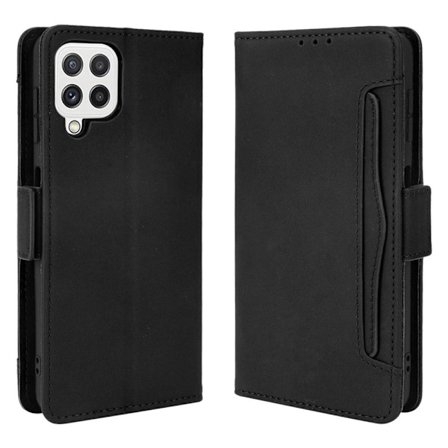 Wallet Stand Flip Phone Case til Samsung Galaxy A22 4G - Sort