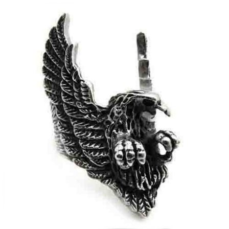 Rostfritt stål ring Örn