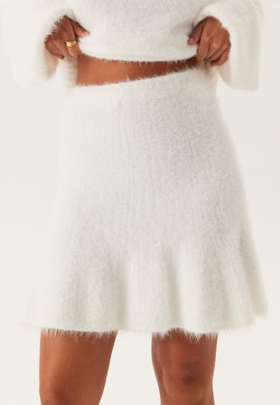 BUBBLEROOM-Fluffy Knitted Short Skirt-S