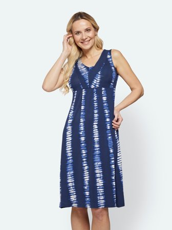SIGNATURE - Kjole - Navy Mix - Mønstret