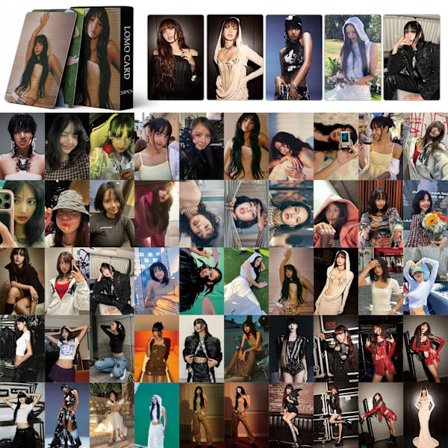 55 koreanske fotokort SK-kort i eske DIY-samling av stjernestøtte omkringliggende laser små kort LOMO flash-kort