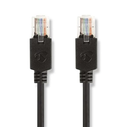 Nätverkskabel CAT5e U/UTP 20m - Svart