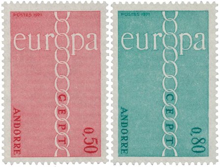 Fransk Andorra 1971 - YT 212/213 - Postfrisk