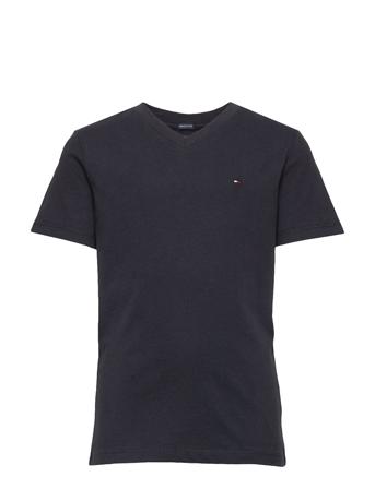 Boys Basic Vn Knit S/S T-shirts Short-sleeved Sininen Tommy Hilfiger