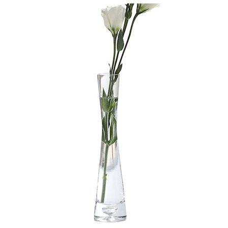 Vinterkampanj, Handblåst Glasvas - Knoppformad Vas - Vas för Enstaka Stjälkar eller Hem- och Kontorsdekoration.