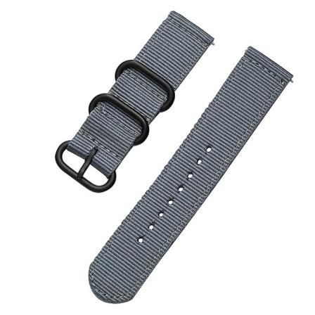 20mm 22mm Rem för Samsung Watch Galaxy 4/3/46mm/active 2/gear S3/amazfit Nylon Remband Armband Huawei Gt/2/2e/3/pro Band gray 20mm