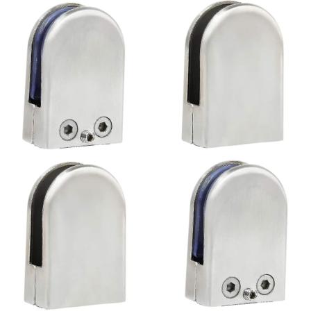 4 x (10-12 mm) ruostumattomasta teräksestä valmistettu 304 lasinpidinpidike ikkunan kaiteeseen portaiden kaiteeseen - (4-pakkaus)