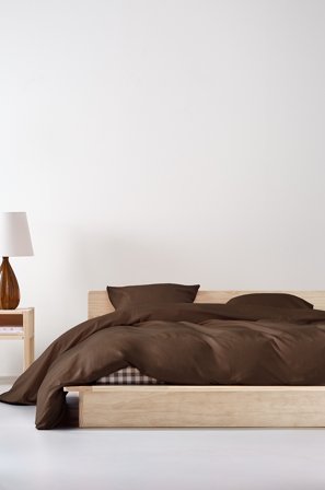 Jotex - Dynetrekksett Dobbeltseng Økologisk Kaffe - ZACK - Kjøp Dobbeltseng hos Jotex