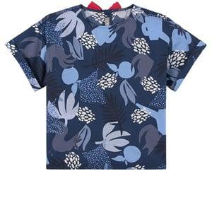 Il Gufo Navy Printed Blouse - Tops - 10 years - Navy
