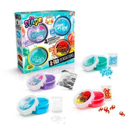 Canal Toys - SO SLIME DIY - Xtra Sensation Multipack - Med 4 sensation slimes och dekorationer - SSC 308