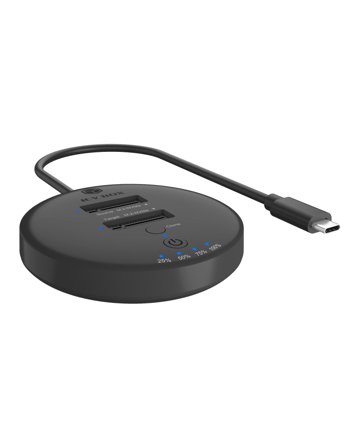 ICY BOX Docking- & klonestasjon 2x M.2 NVMe SSD, vert USB 3.2 Gen 2 Type-C