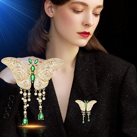 En kvast sommerfugl broche high-end let luksus ins high-end dyre corsage anti-tabt nål