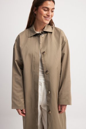 Claire Rose x NA-KD Trench - Trenchcoats - Beige - EU 34