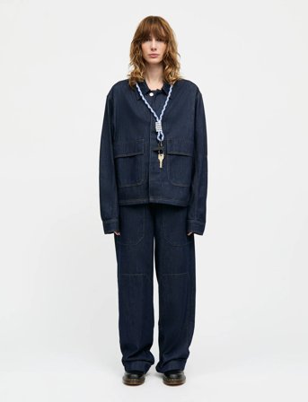 Mads Nørgaard Cosy Denim Solar Jacket - Blue - 42-44