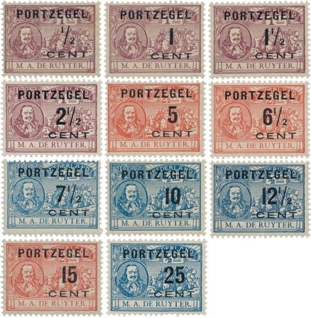Holland 1907 - Portomærker NVPH P31-41 - Postfrisk