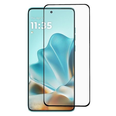 SKALO Motorola Edge 60 Koko Näytön Karkaistu Lasi - Musta