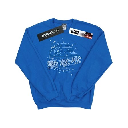 Star Wars Herr Death Star Sleigh Sweatshirt S Royal Blue