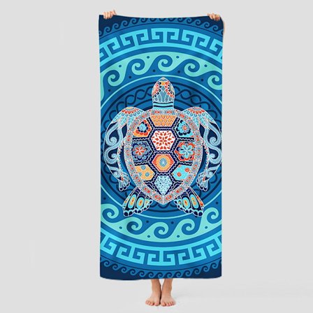 Ultralett Mikrofiber Strandhåndkle, Hurtigtørkende, Absorberende Teppe, Mykt og Lettstelt Badekompatibelt Fitness, Reise, Svømming, 80x160cm