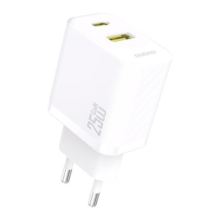 Dudao GaN vegglader 25W PD og QC – Hvit