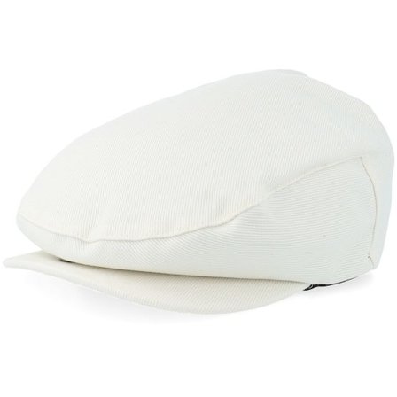 Brixton - Vit traditionalbeanie Keps - Barrel Alpha White Flat Cap @ Hatstore