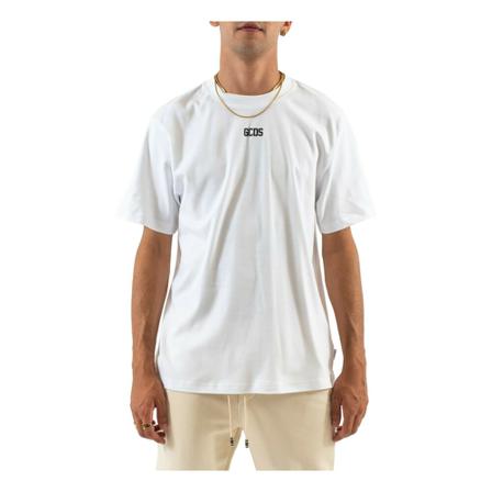 Gcds, T-Shirt with Logo Wit, Heren, Maat:M