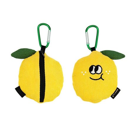 Tecknad Frukt Shoppingväska Söt Docka Vikbar Miljövänlig Hänge Tote Bag Citron