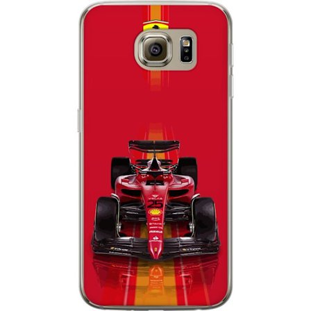 Yhteensopiva Puhelinkuori Samsung Samsung Galaxy S6 Ferrari Formula 1 -auto ikonisessa punaisessa muotoilussa urheilullisella tarkkuudella
