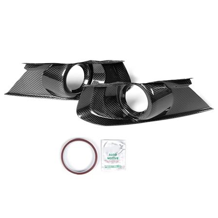 1 par karbonfiber frontlyskåpe trim passer til Ford Mustang alle modeller 2014-2018