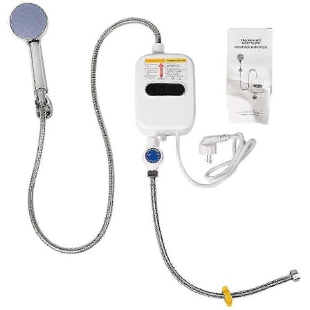 Øyeblikkelig varmtvannsbereder dusj 220V baderomskran 3500W EU-plugg varmtvannsbereder