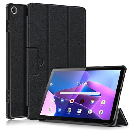 Tri-fold läderfodral för Lenovo Tab M10 (Gen 3) - Svart