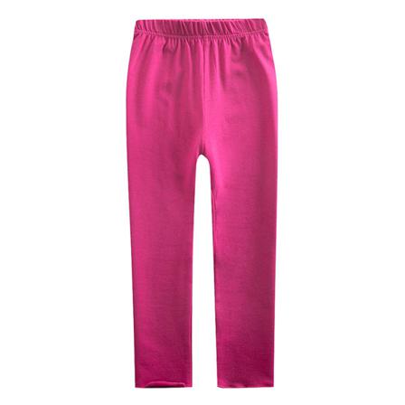 Tjejer Skinny Elastisk Midja Raka Ben Enfärgade Byxor