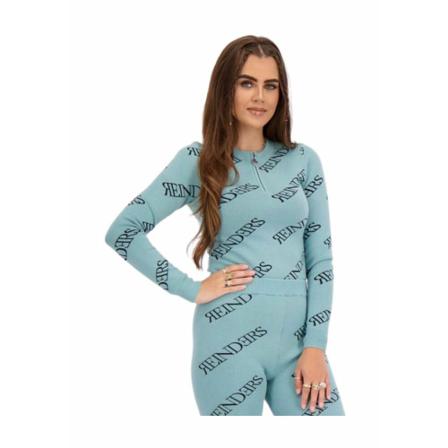 Reinders, t-shirt Blauw, Dames, Maat:XS,print