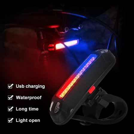 120 Lumen Cykel Bakljus USB Uppladdningsbar Vattentät Mtb Cykel Baklykta Ciclismo