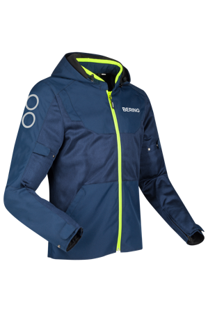 Kurtka Motocyklowa Bering Profil Granatowy/Fluorescencyjny Żółty 4XL
