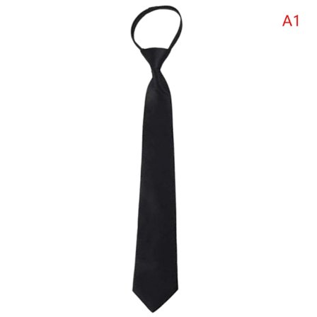 Svart Clip On Herr Slips Säkerhetsslipsar För män Kvinnor Unisex Tie Cl