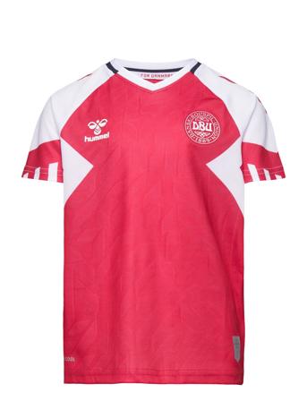 Dbu 23 Home Jersey S/S Kids T-shirts Football Shirts Rød Hummel*Betinget Tilbud