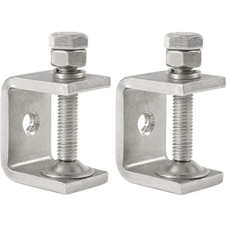 2 st C-Klämma 304 Rostfritt Stål G-Klämma Tigerklämma Kraftig Träbearbetningsklämma Hemförbättring och Bilreparationsverktyg