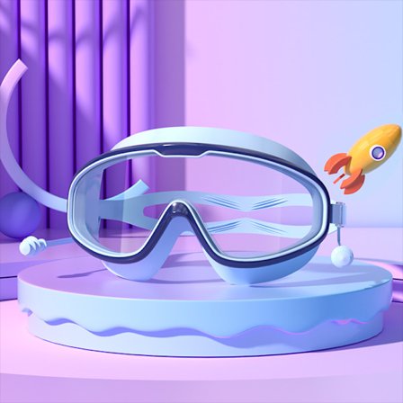 Svømmebriller for barn, svømmebriller for barn med bred V